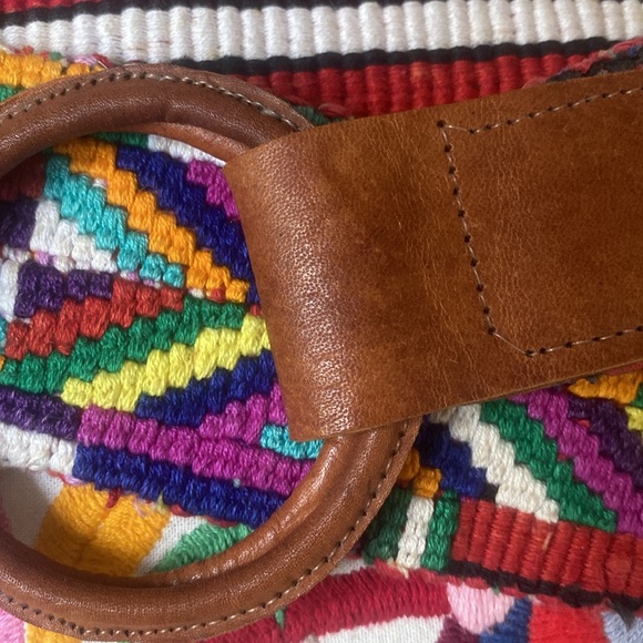 embroidery belt multi color handmade in guatemala, size S, waistline - Picture 8 of 8